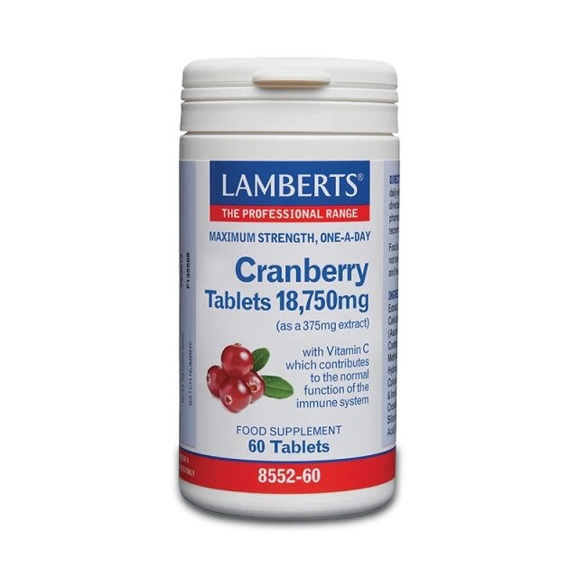 Lamberts Cranberry 18,750mg (as a 375mg extract) 60tabs