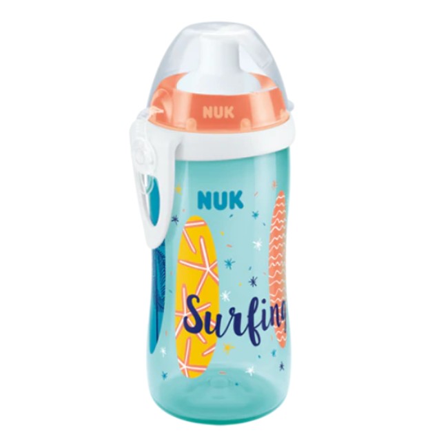 NUK Beach Flexi Cup με καλαμάκι Χρώμα Ροζ 12m+300ml, 1τμχ