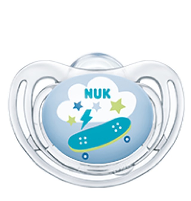 NUK Freestyle Πιπίλα Σιλικόνης 18-36m Χρώμα Γαλάζιο, 1τμχ