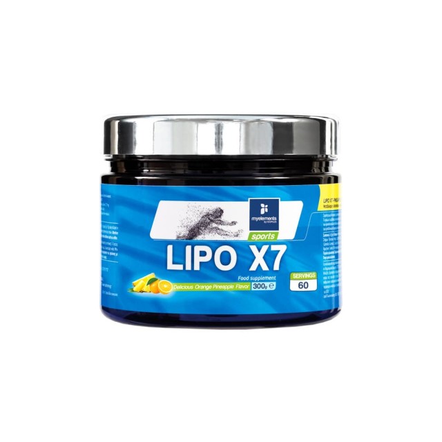 My Elements Sports LIPO X7 Συμπλήρωμα Διατροφής με Γεύση Πορτοκάλι - Ανανά 300gr