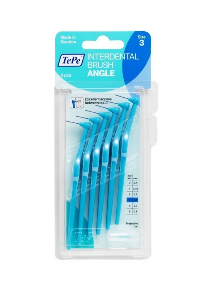TePe Interdental Brush Angle No.3 Χρώμα Μπλε, 6τμχ