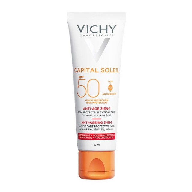 Vichy Ideal Soleil SPF50 Anti-ageing 3 in 1 Antioxidant Care 50ml