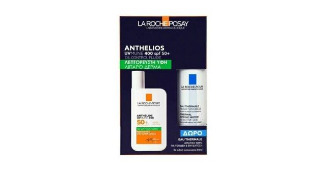 La Roche Posay Promo Anthelios UVMune 400 Oil Control Fluid SPF50+ 50ml + ΔΩΡΟ Eau Thermale Thermal Spring Water 50ml