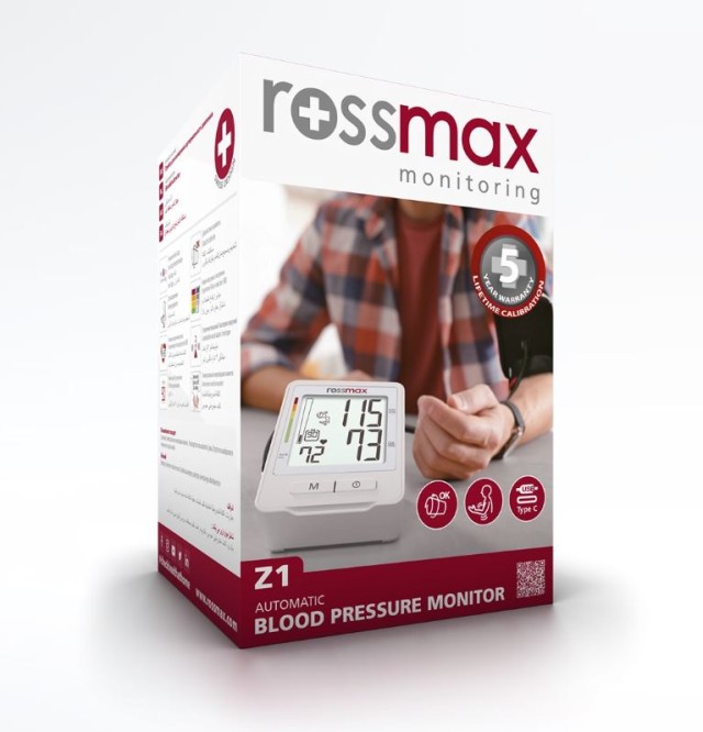 Rossmax Z1 Αυτόματο Ψηφιακό Πιεσόμετροo Με Θύρα USB TYPE-C