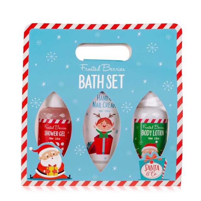 Accentra Bath Set - Shower Gel 100ml, Body Lotion 100ml & Hand & Nail Cream 60ml Frosted Berries