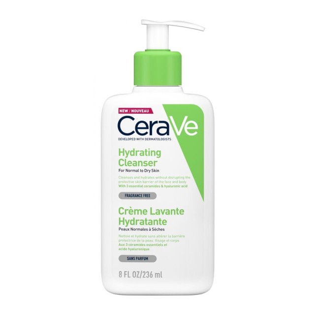 CeraVe Hydrating Cleanser Κρέμα Καθαρισμού για Κανονική - Ξηρή Επιδερμίδα 236ml