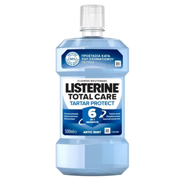 Listerine Fluoride Mouthwash Total Care Tartar Protect Artic Mint 500ml