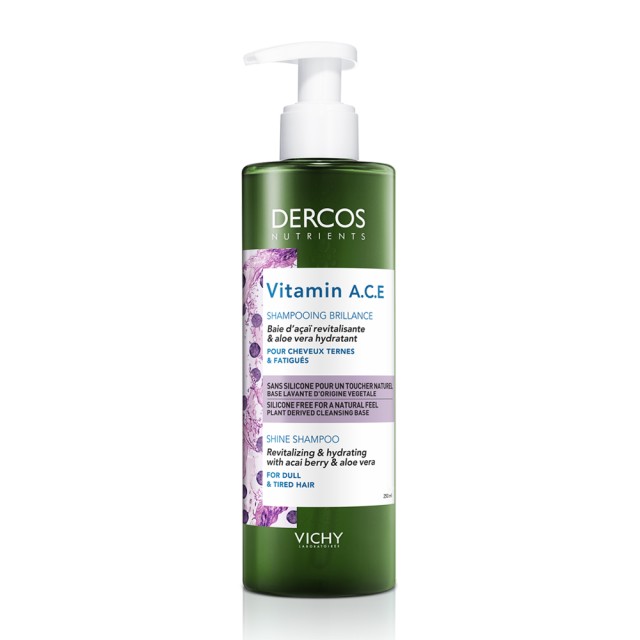 Vichy Dercos Nutrients Vitamin A.C.E. Shine Shampoo for Dull & Tired Hair 250ml