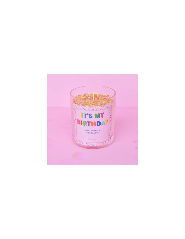 Flamingo Candles Candle Pink Lemonade Its My Birthday Sprinkle 200gr