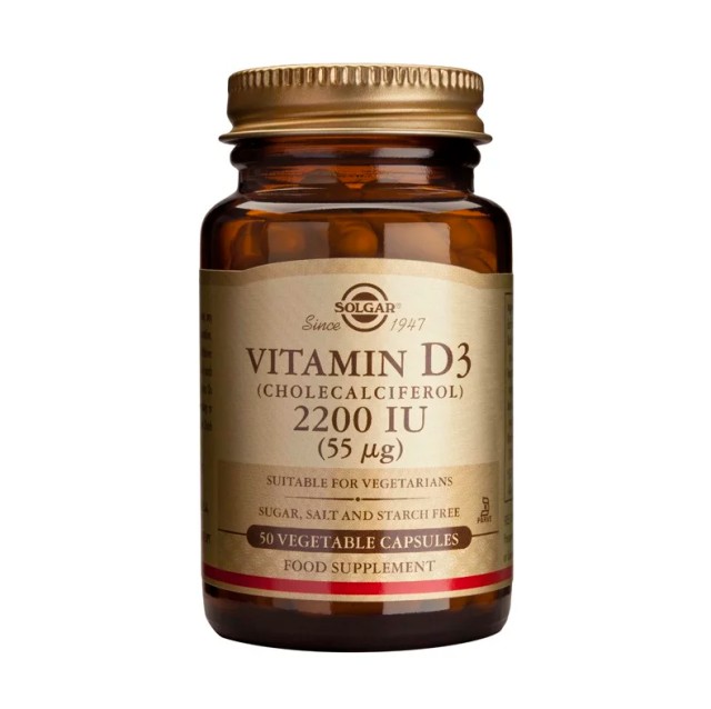 Solgar Vitamin D3 2200 50 Vegetable Capsules