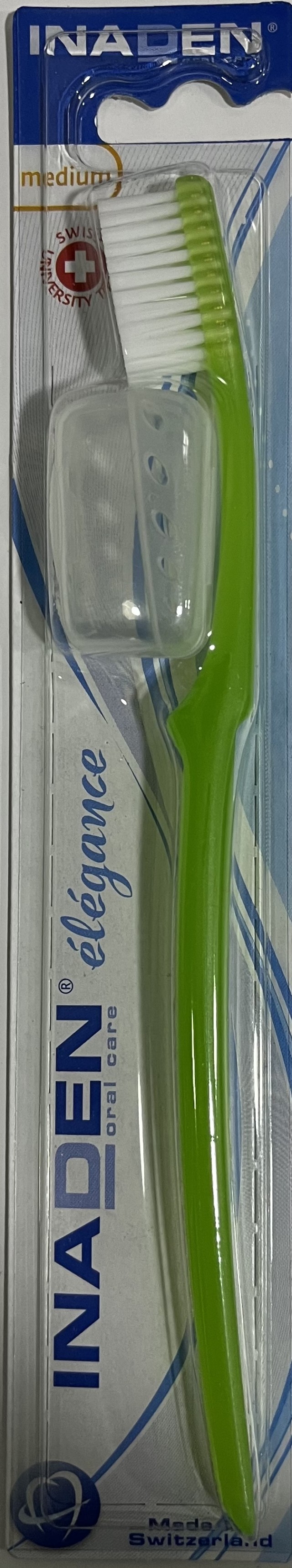Inaden Οδοντόβουρτσα Elegance Medium Χρώμα Πράσινο, 1τμχ