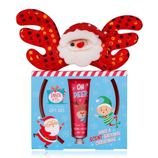 Accentra Oh Deer Hand Cream Frosted Berries 30ml + Santa Headband