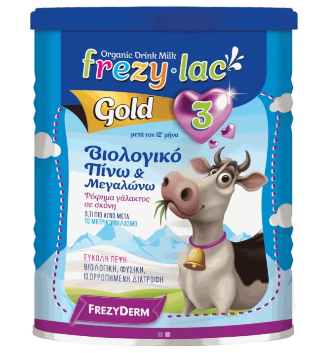 Frezylac Gold 3, Ρόφημα Βιολογικού Αγελαδινού γάλακτος σε σκόνη από τον 12ο μήνα 400gr