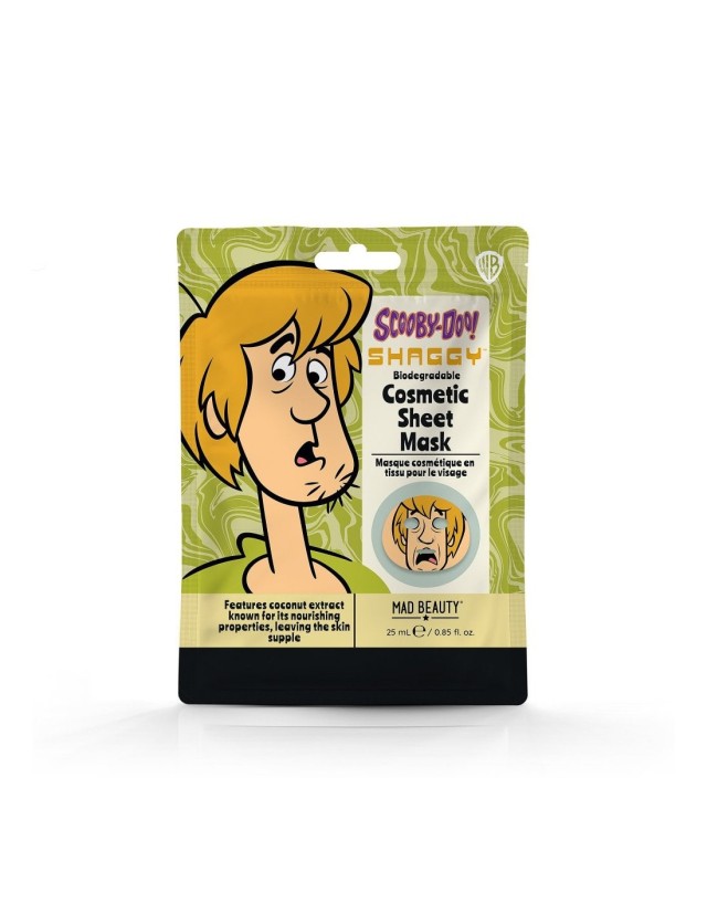 Mad Beauty Scooby Doo Cosmetic Sheet Mask Shaggy 25ml