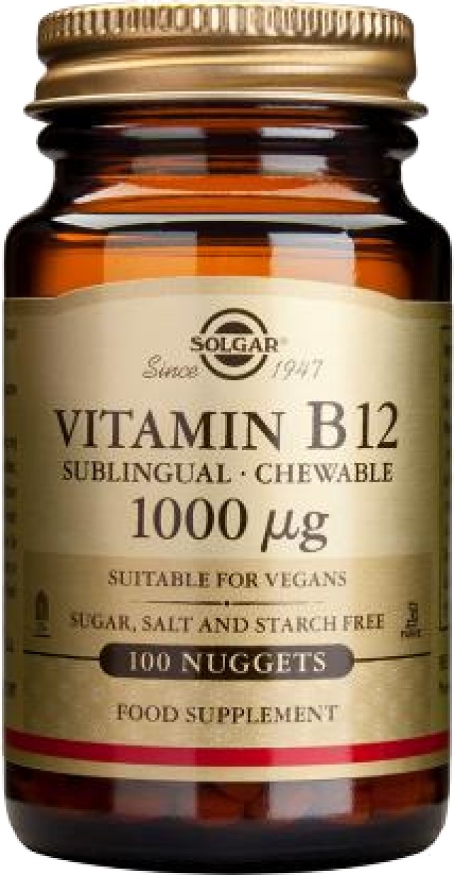 Solgar Vitamin B12 1000μg 100 sublingual-chewable nuggets