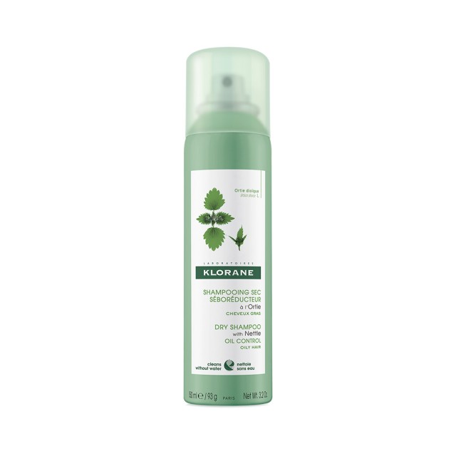Klorane Shampooing Sec a L Ortie Dry Shampoo with Nettle Oily Control Ξηρό Σαμπουάν με Τσουκνίδα για Λιπαρά Μαλλιά 150ml