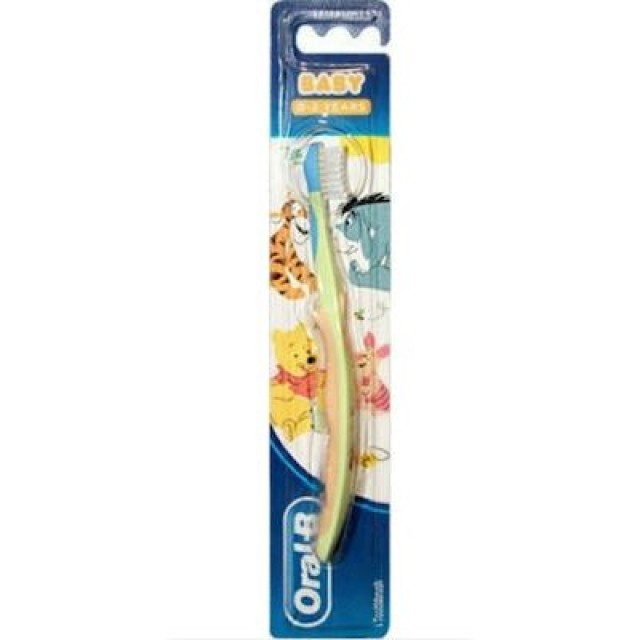 Oral-B Βρεφική Οδοντόβουρτσα Baby Extra Soft 0-2 years Χρώμα Λαχανί, 1τμχ