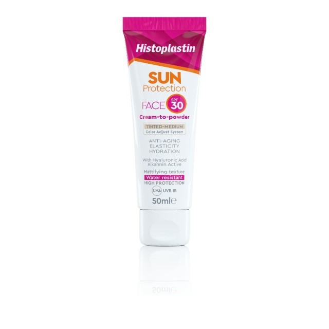 Histoplastin Sun Protection Tinted Face Cream to Powder Medium SPF30 50ml