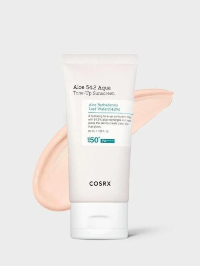 COSRX Aloe 54.2 Aqua Tone-Up Sunscreen Ελαφρύ αντιηλιακό που διορθώνει τον τόνο του δέρματος 50ml