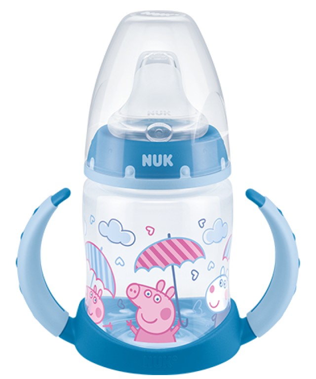 NUK First Choice Peppa Pig Μπιμπερό Εκπαίδευσης 6-18m με Δείκτη Ελέγχου Θερμοκρασίας 150ml Χρώμα Μπλε, 1τμχ