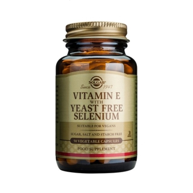 Solgar Vitamin E+Selenium 50 Vegetable Capsules