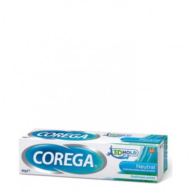 Corega 3D Hold Neutral Στερεωτική Κρέμα Οδοντοστοιχιών 40g
