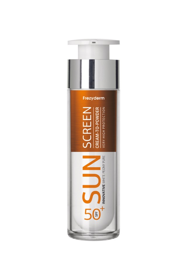 Frezyderm Sun Screen Cream to Powder SPF50+ 50ml Αντηλιακό Προσώπου με Αίσθηση Πούδρας