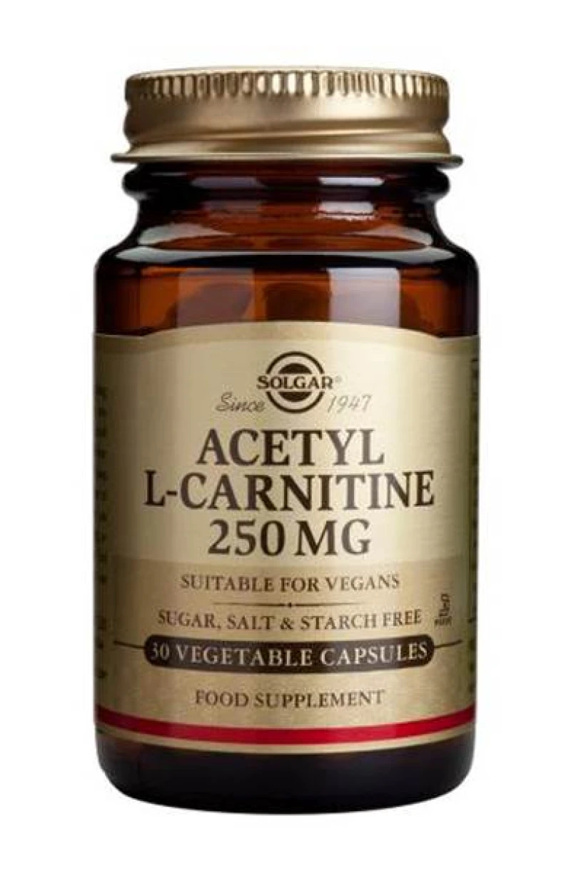 Solgar Acetyl L-Carnitine 250mg 30 Vegetable Capsules